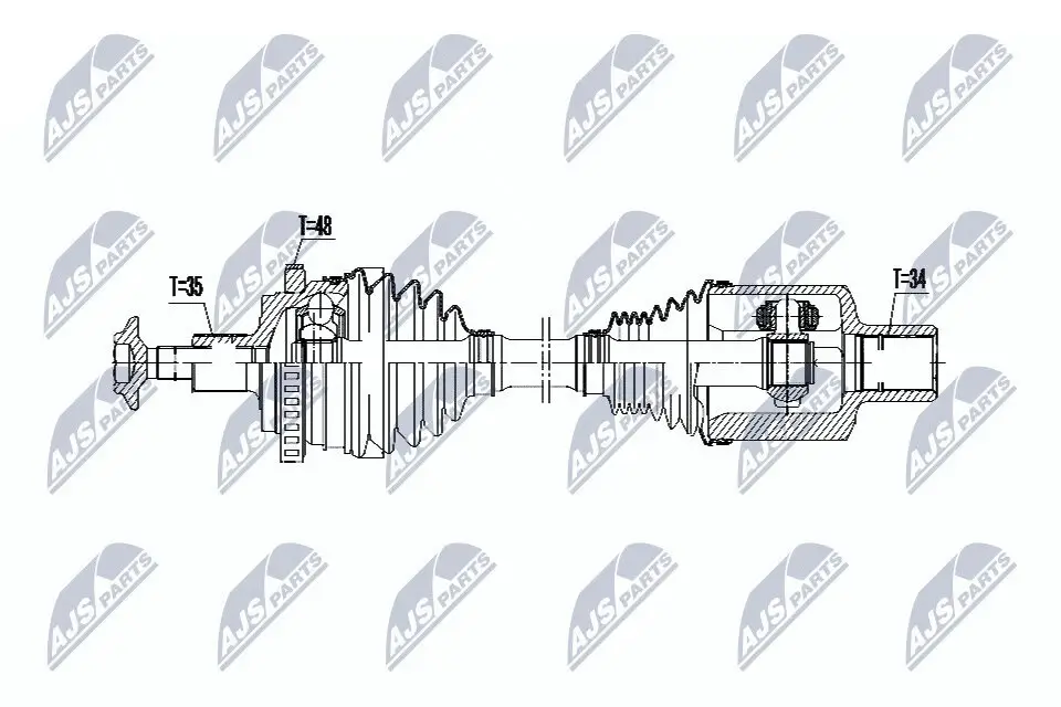 Antriebswelle Vorderachse links NTY NPW-ME-073
