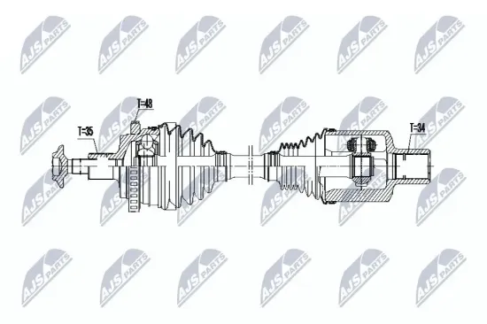 Antriebswelle Vorderachse links NTY NPW-ME-073 Bild Antriebswelle Vorderachse links NTY NPW-ME-073