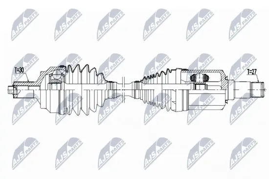 Antriebswelle Vorderachse rechts NTY NPW-ME-104 Bild Antriebswelle Vorderachse rechts NTY NPW-ME-104