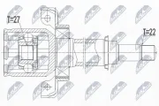 Gelenksatz, Antriebswelle NTY NPW-ME-107