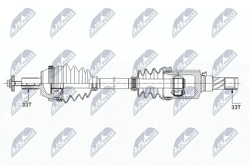 Antriebswelle Hinterachse rechts NTY NPW-ME-122