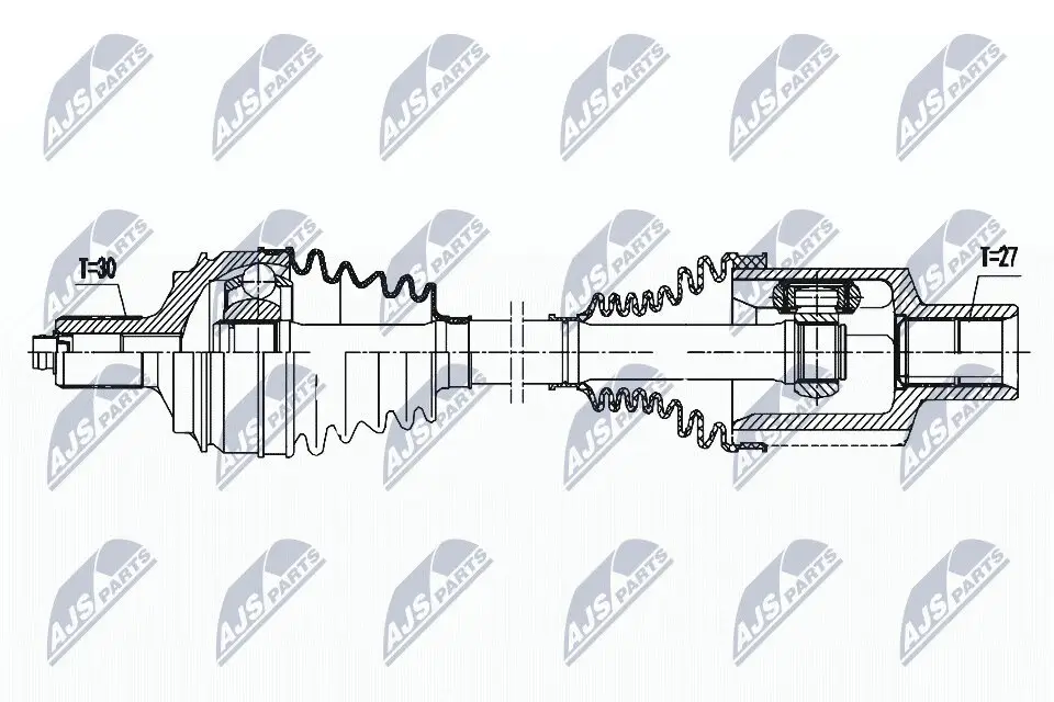 Antriebswelle Vorderachse links NTY NPW-ME-146