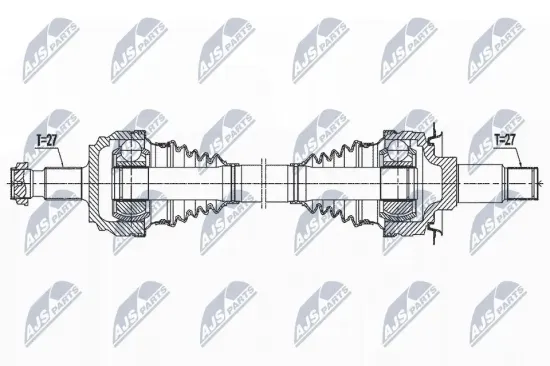 Antriebswelle Hinterachse rechts NTY NPW-ME-148 Bild Antriebswelle Hinterachse rechts NTY NPW-ME-148