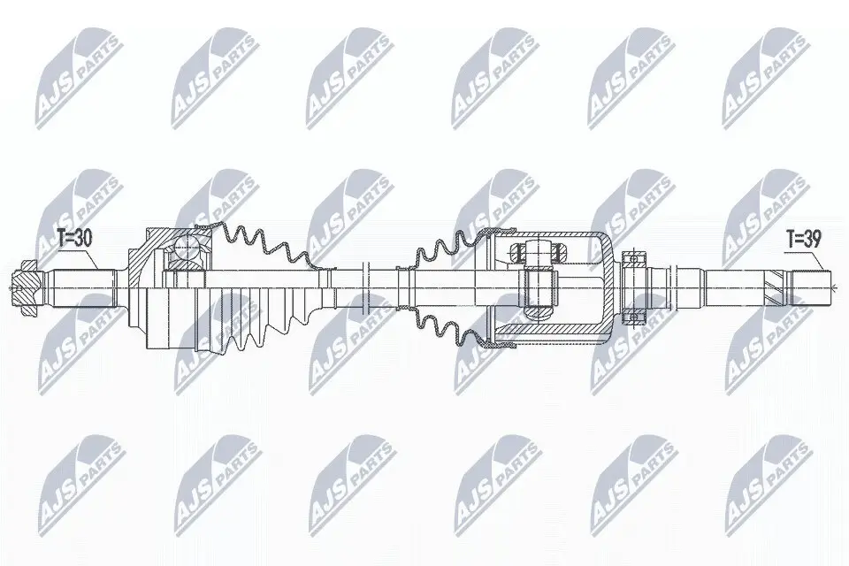 Antriebswelle Vorderachse rechts NTY NPW-ME-152