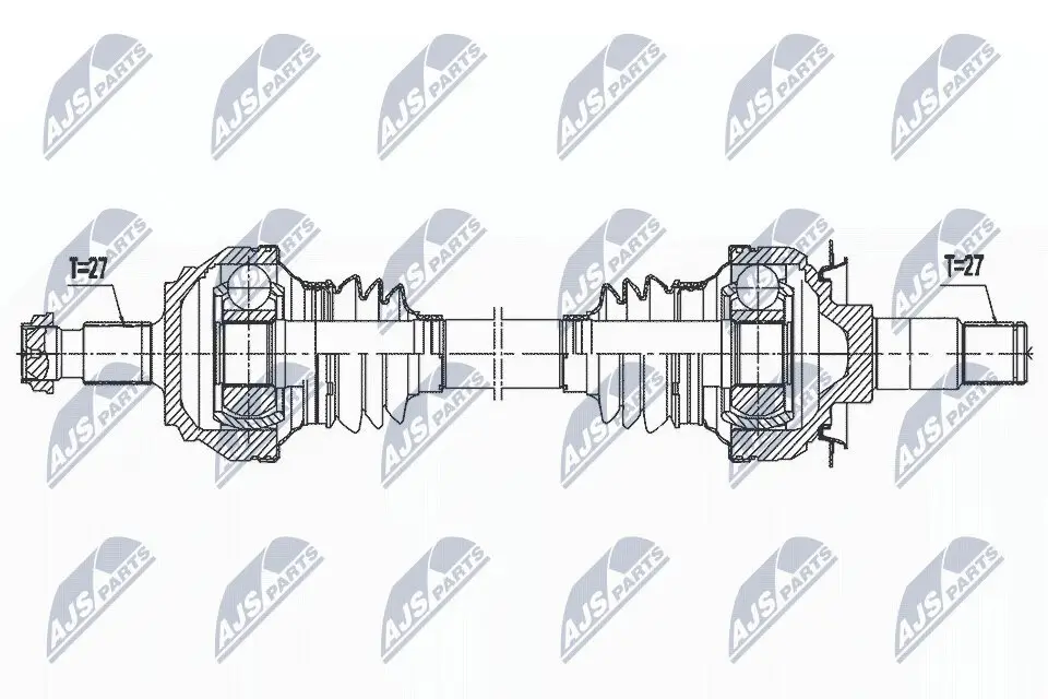 Antriebswelle Hinterachse rechts NTY NPW-ME-156