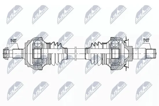 Antriebswelle Hinterachse rechts NTY NPW-ME-156 Bild Antriebswelle Hinterachse rechts NTY NPW-ME-156