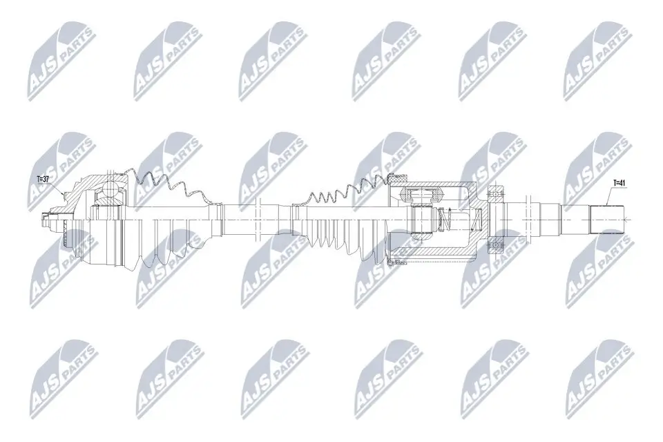 Antriebswelle Vorderachse rechts NTY NPW-ME-168