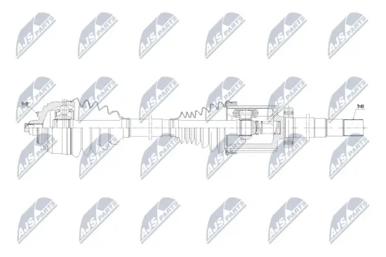 Antriebswelle Vorderachse rechts NTY NPW-ME-168 Bild Antriebswelle Vorderachse rechts NTY NPW-ME-168