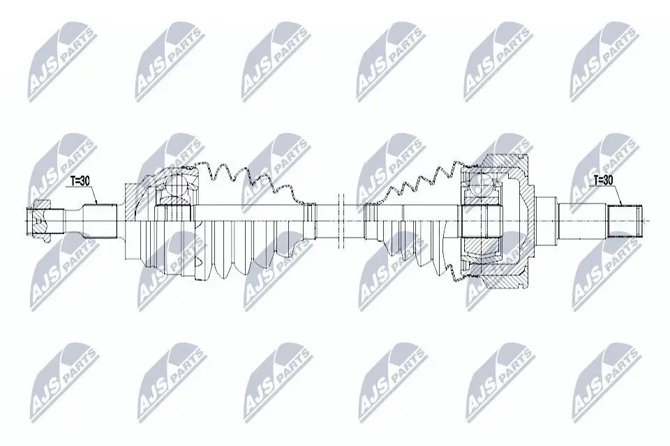 Antriebswelle Hinterachse links Hinterachse rechts NTY NPW-ME-174
