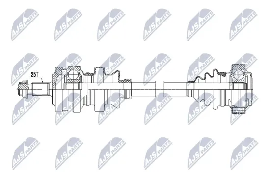 Antriebswelle Hinterachse links Hinterachse rechts NTY NPW-ME-192 Bild Antriebswelle Hinterachse links Hinterachse rechts NTY NPW-ME-192