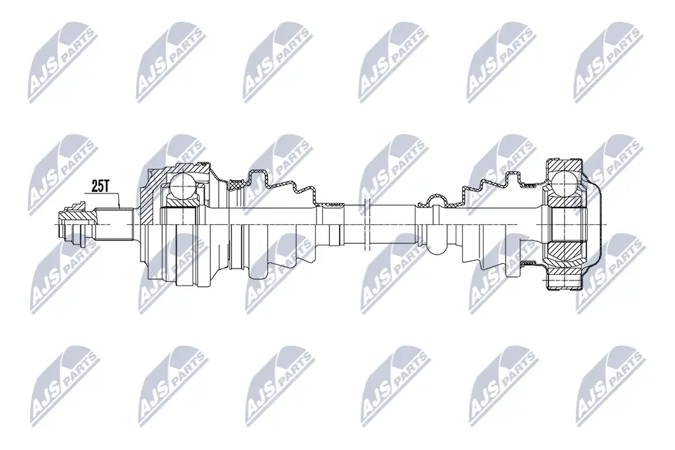 Antriebswelle Hinterachse links Hinterachse rechts NTY NPW-ME-193