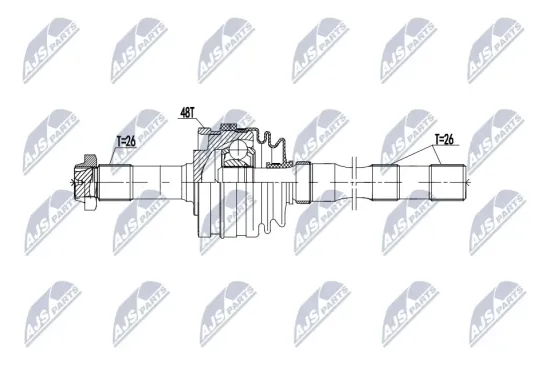 Antriebswelle Vorderachse links NTY NPW-ME-202 Bild Antriebswelle Vorderachse links NTY NPW-ME-202