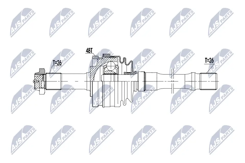Antriebswelle Vorderachse rechts NTY NPW-ME-203