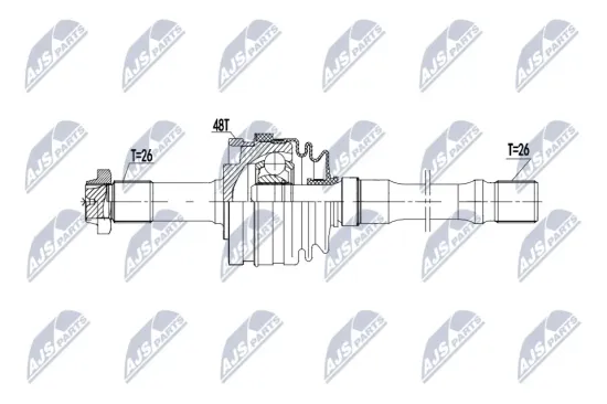 Antriebswelle Vorderachse rechts NTY NPW-ME-203 Bild Antriebswelle Vorderachse rechts NTY NPW-ME-203