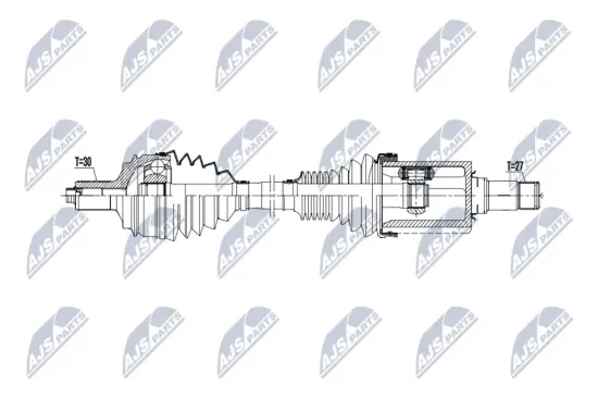 Antriebswelle Vorderachse rechts NTY NPW-ME-204 Bild Antriebswelle Vorderachse rechts NTY NPW-ME-204