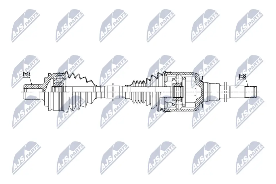 Antriebswelle Vorderachse rechts NTY NPW-ME-213