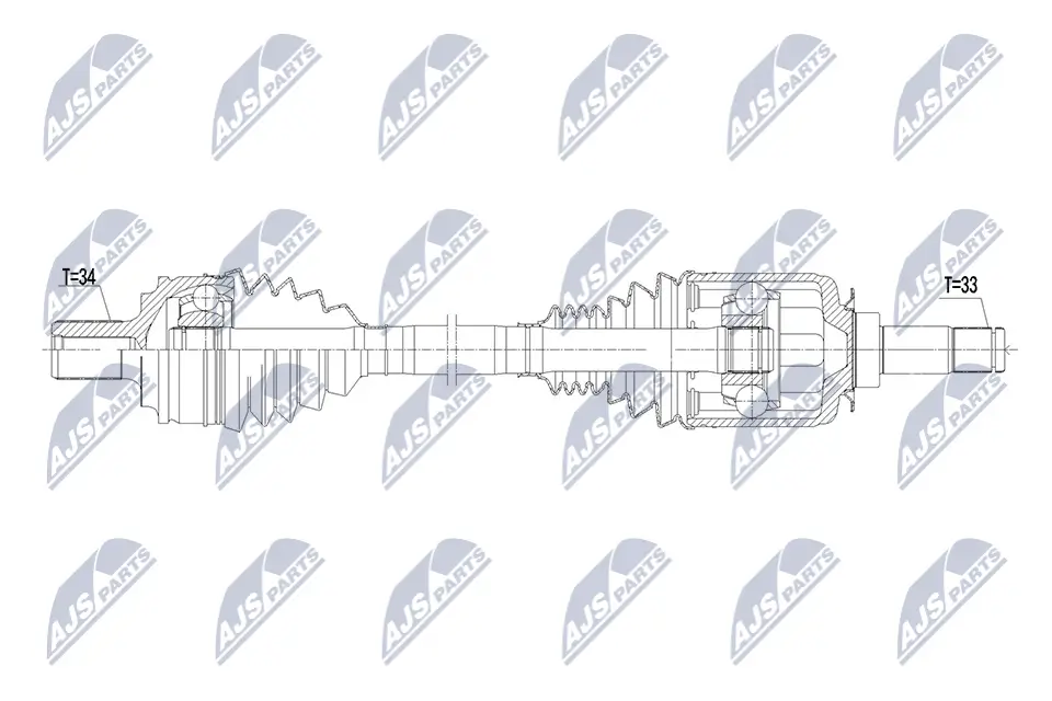 Antriebswelle Vorderachse links NTY NPW-ME-218