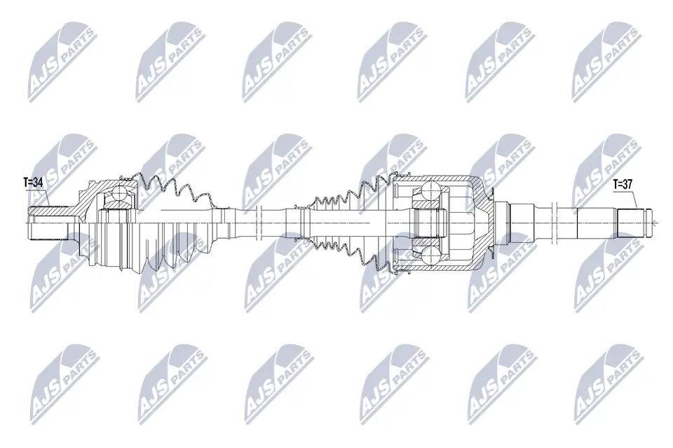 Antriebswelle Vorderachse rechts NTY NPW-ME-219