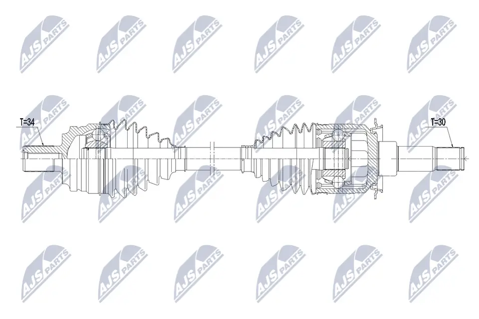 Antriebswelle Hinterachse rechts NTY NPW-ME-225