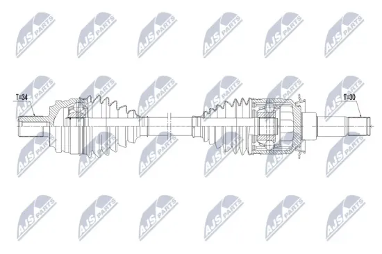 Antriebswelle Hinterachse rechts NTY NPW-ME-225 Bild Antriebswelle Hinterachse rechts NTY NPW-ME-225
