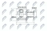 Gelenksatz, Antriebswelle radseitig NTY NPW-MS-010