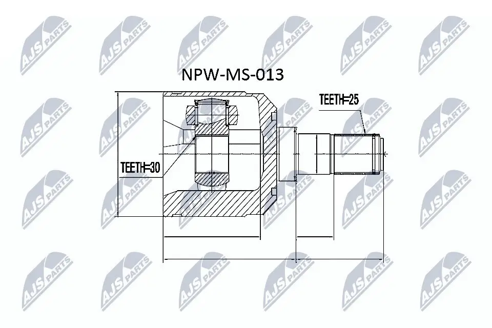 Gelenksatz, Antriebswelle NTY NPW-MS-013