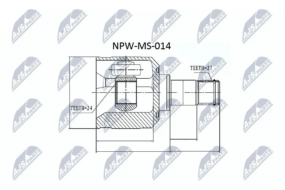 Gelenksatz, Antriebswelle NTY NPW-MS-014