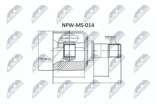 Gelenksatz, Antriebswelle NTY NPW-MS-014 Bild Gelenksatz, Antriebswelle NTY NPW-MS-014