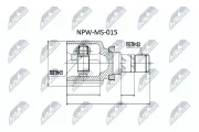 Gelenksatz, Antriebswelle NTY NPW-MS-015