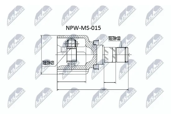 Gelenksatz, Antriebswelle NTY NPW-MS-015 Bild Gelenksatz, Antriebswelle NTY NPW-MS-015