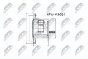 Gelenksatz, Antriebswelle getriebeseitig NTY NPW-MS-024