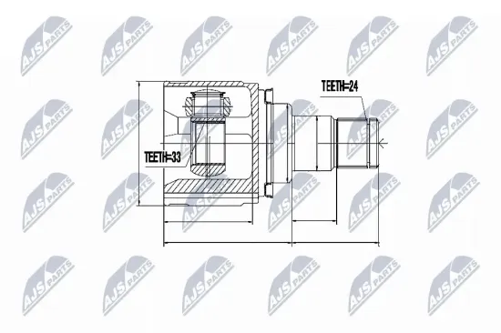 Gelenksatz, Antriebswelle getriebeseitig NTY NPW-MS-037 Bild Gelenksatz, Antriebswelle getriebeseitig NTY NPW-MS-037