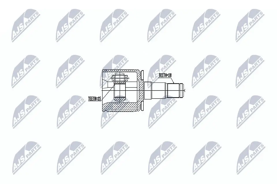 Gelenksatz, Antriebswelle Vorderachse links getriebeseitig NTY NPW-MS-047