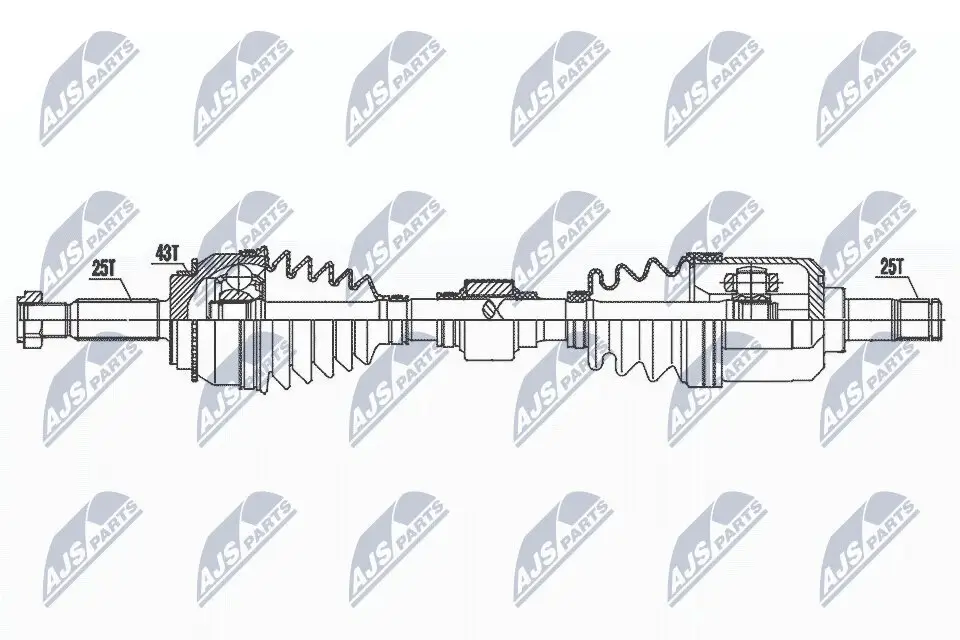 Antriebswelle Vorderachse rechts NTY NPW-MS-049