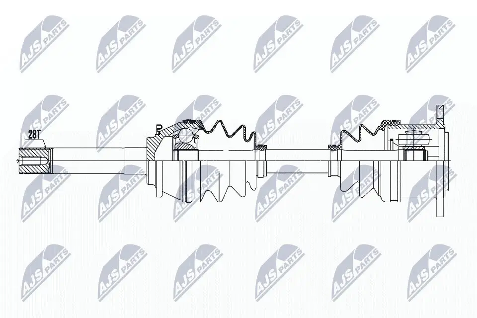 Antriebswelle Vorderachse rechts NTY NPW-MS-051