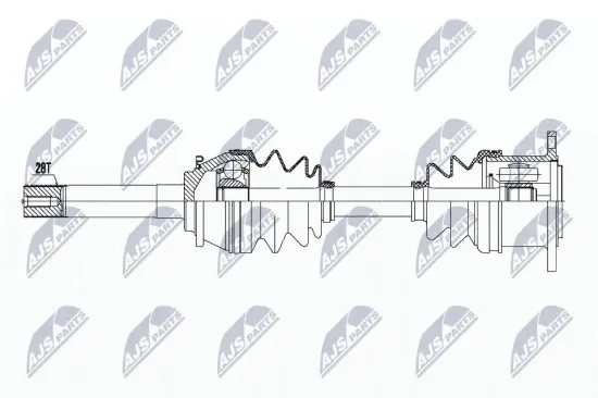 Antriebswelle Vorderachse rechts NTY NPW-MS-051 Bild Antriebswelle Vorderachse rechts NTY NPW-MS-051