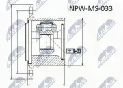 Gelenksatz, Antriebswelle getriebeseitig Vorderachse rechts NTY NPW-MS-054