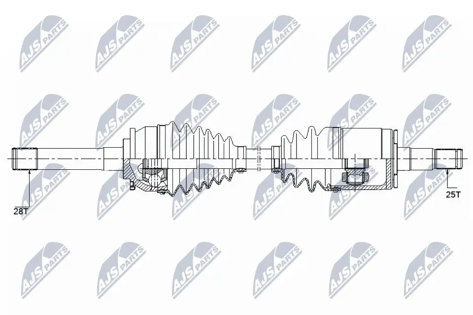 Antriebswelle Vorderachse links NTY NPW-MS-057