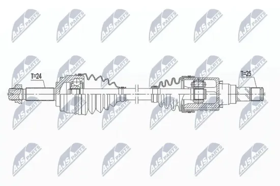 Antriebswelle Vorderachse links NTY NPW-MS-063 Bild Antriebswelle Vorderachse links NTY NPW-MS-063