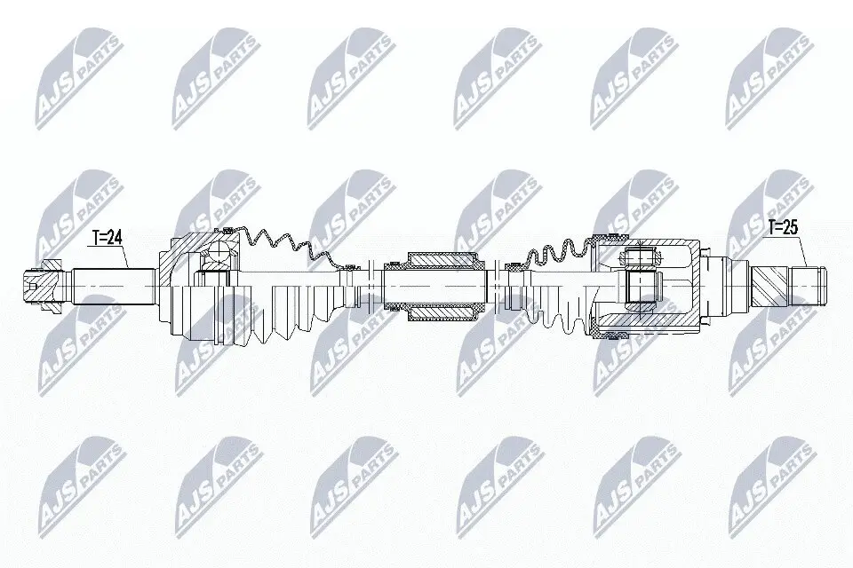 Antriebswelle Vorderachse rechts NTY NPW-MS-065
