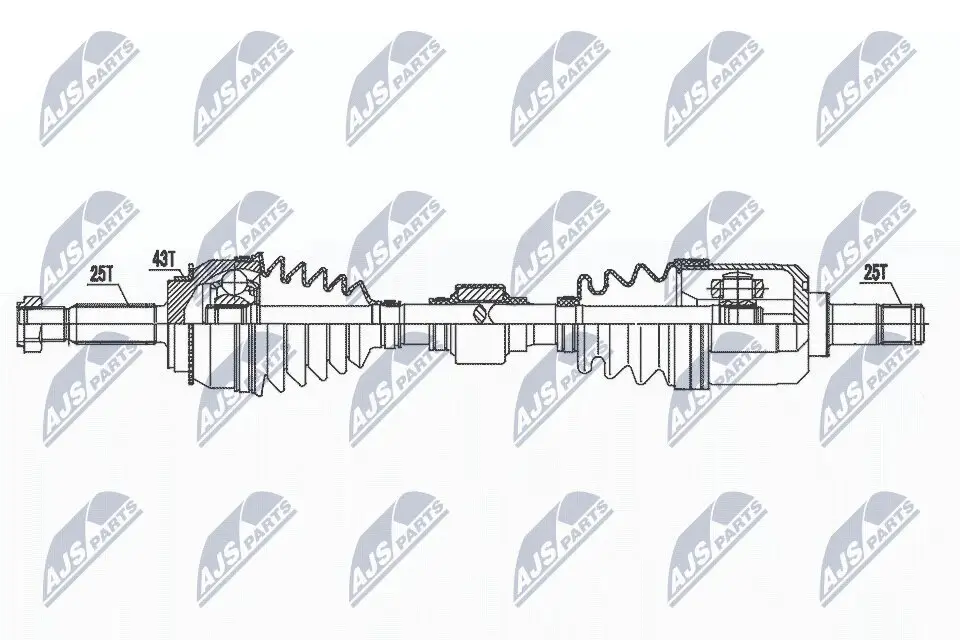Antriebswelle Vorderachse links NTY NPW-MS-071