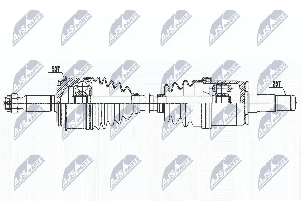 Antriebswelle Vorderachse links NTY NPW-MS-079