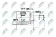 Gelenksatz, Antriebswelle getriebeseitig Vorderachse links NTY NPW-MZ-010L