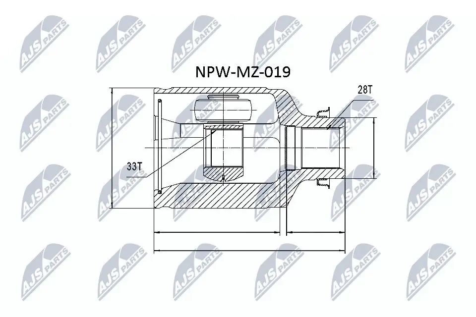 Gelenksatz, Antriebswelle NTY NPW-MZ-019