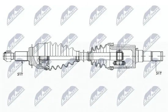 Antriebswelle NTY NPW-MZ-040 Bild Antriebswelle NTY NPW-MZ-040