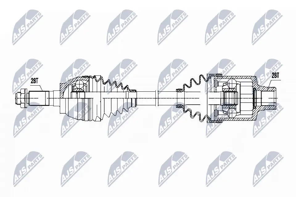 Antriebswelle Vorderachse rechts NTY NPW-MZ-052