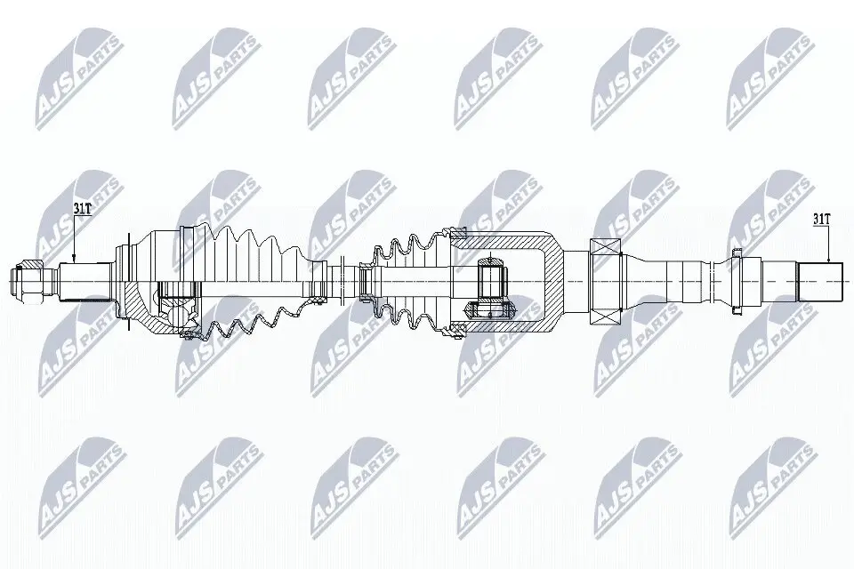 Antriebswelle NTY NPW-MZ-058