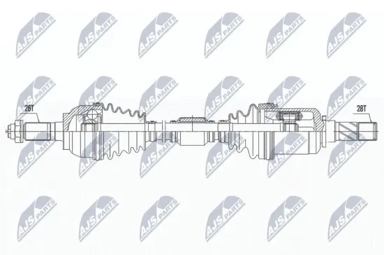 Antriebswelle Vorderachse links NTY NPW-MZ-060 Bild Antriebswelle Vorderachse links NTY NPW-MZ-060