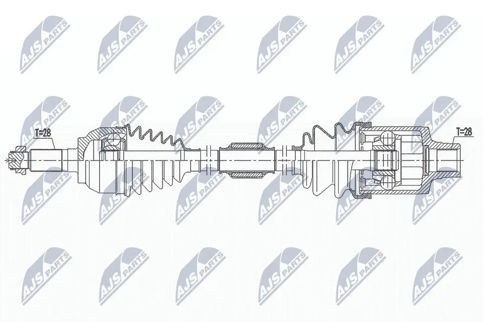 Antriebswelle Vorderachse rechts NTY NPW-MZ-064