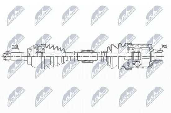 Antriebswelle Vorderachse rechts NTY NPW-MZ-064 Bild Antriebswelle Vorderachse rechts NTY NPW-MZ-064